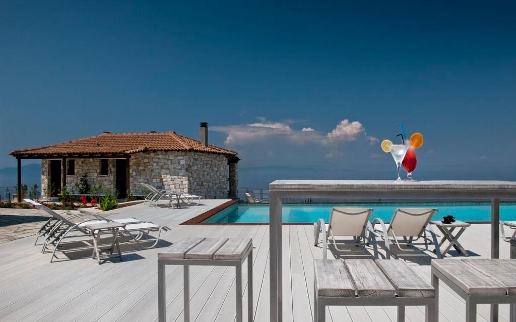Karavia Lux Inn Afissos Bagian luar foto